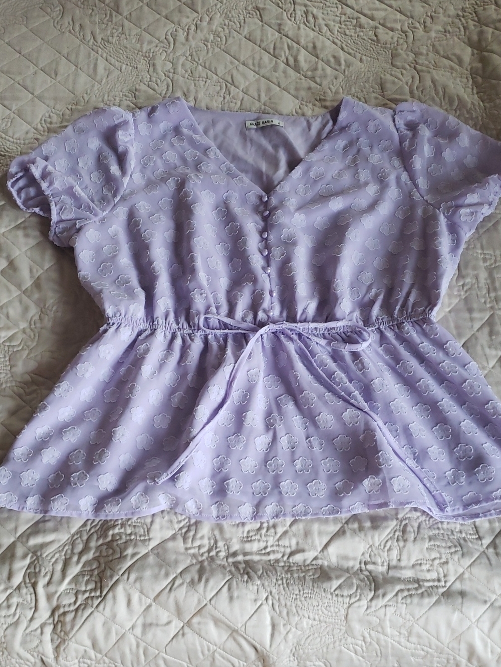 Grace Karin Peplum Blouse